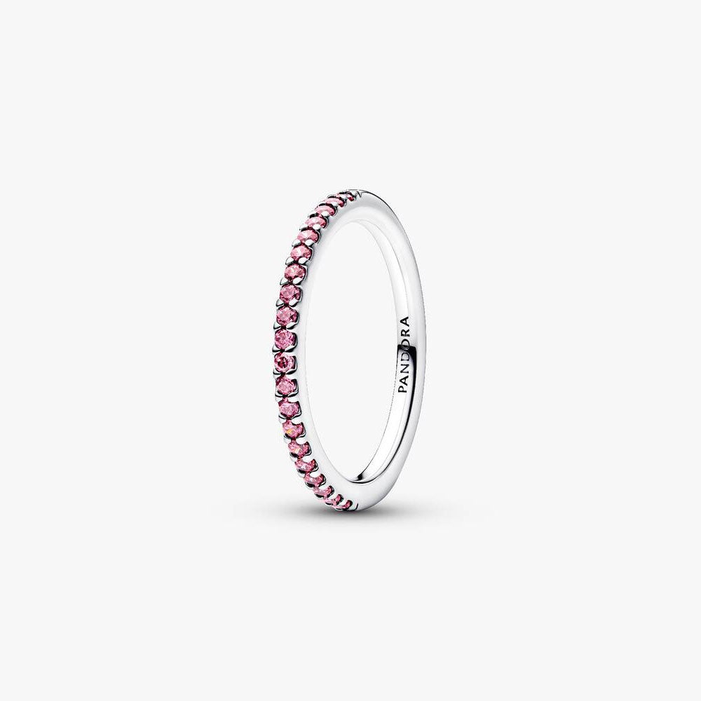 Sparkling Pink Band Ring