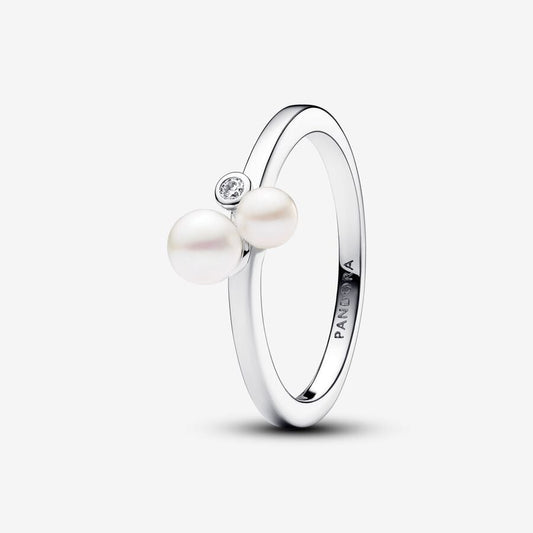 Duo Treated Freshwater Cultured Pearl Ring