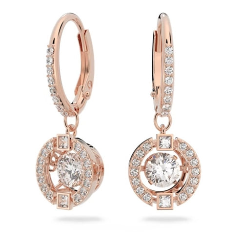 Swarovski Sparkling Dance Pierced Earring White Rose Gold Plated
