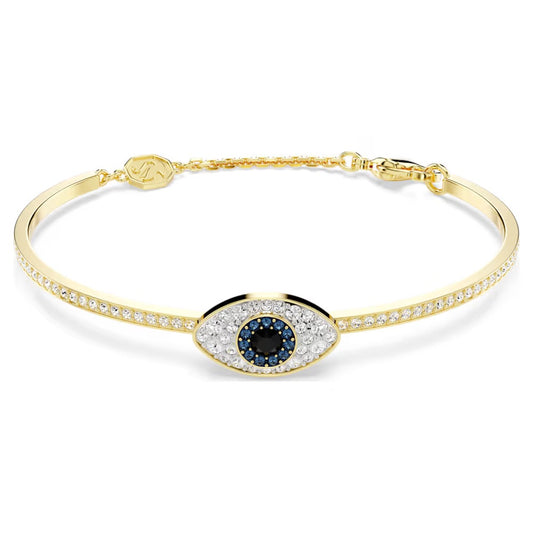 Symbolica bangle, Evil eye, Blue, Gold-tone plated