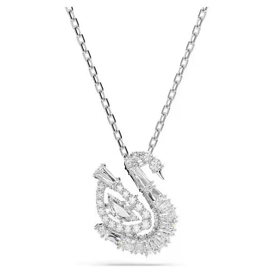 Swan pendant, Mixed cuts, Swan, White