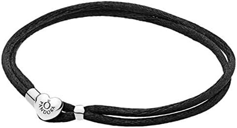 Pandora Black Fabric Double Cord Bracelet
