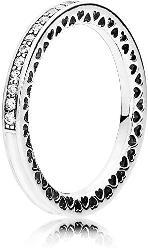 Radiant White Sparkle & Hearts Ring
