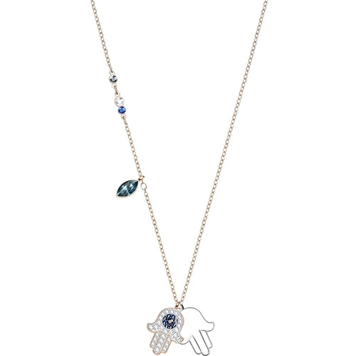 Swarovski Duo Hamsa Hand Pendant, Mixed-coloured, Mixed Plating
