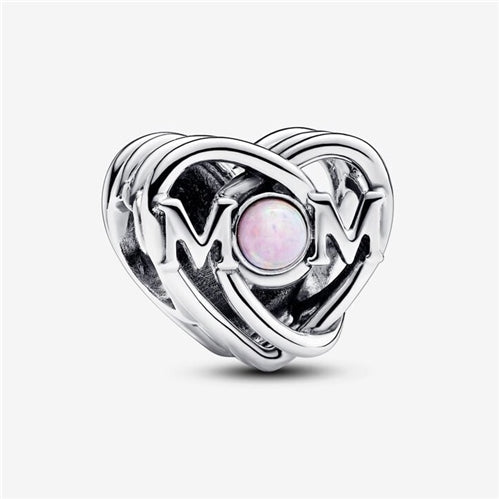 Openwork Mum & Heart Charm