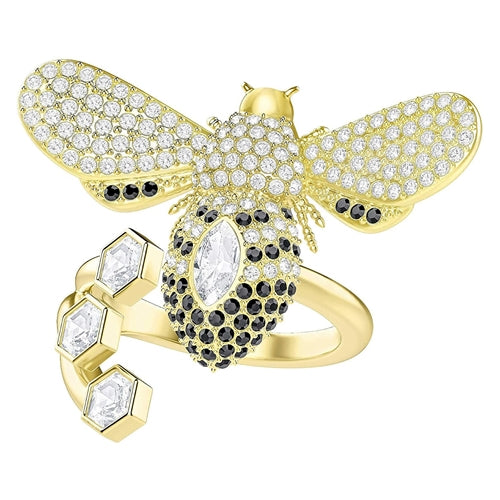 Swarovski Lisabel Ring 52(6), White, Gold Plated