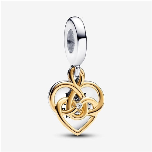 Lab-grown Diamond Engravable Mum Double Dangle