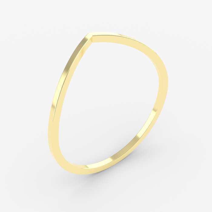 Plain gold wishbone on sale ring