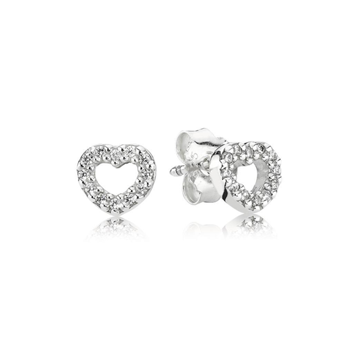 Open Heart Stud Earring