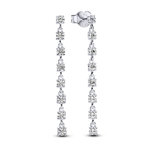 Sparkling Eight Stones Drop Earrings