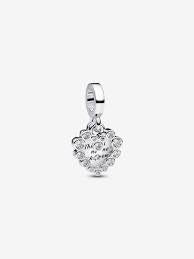 Sparkling Heart Double Dangle Charm