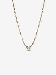 Triple Stone Heart Collier Necklace