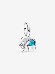 Turquoise-coloured Elephant Mini Dangle Charm