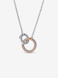 Pandora Signature Two-tone Intertwined Circles Necklace