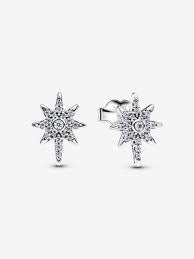 Sparkling North Star Stud Earrings