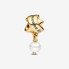 Treated Freshwater Cultured Pearl Ribbon Charm