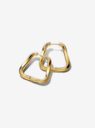 Twisted Triangle Large Hoop Earrings