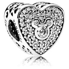 Disney Mickey & Minnie Sparkling Heart Charm