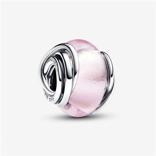 Encircled Pink Murano Glass Charm