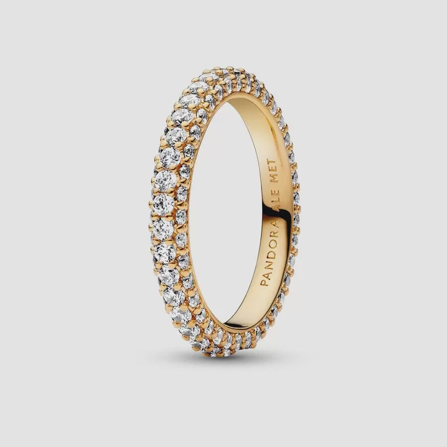 Pandora Gold Timeless Pave Single-row Ring