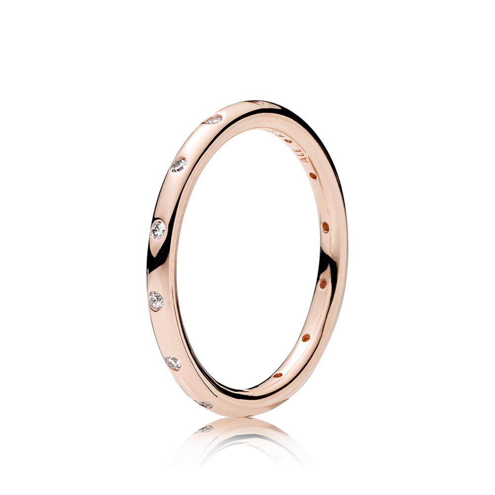 Pandora Rose Simple Sparkling Band Ring