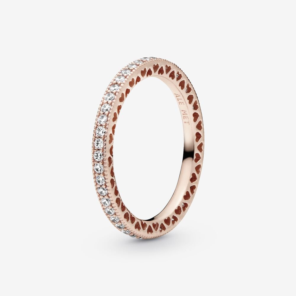 Rose Sparkle & Hearts Ring