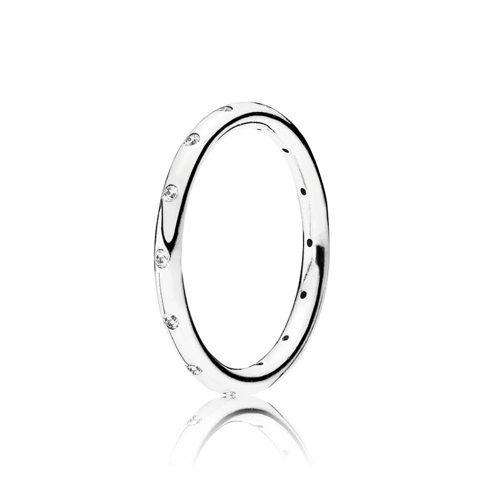 Silver Simple Sparkling Band Ring