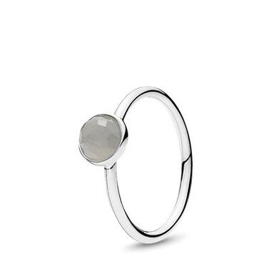June Droplet Birthstone Ring