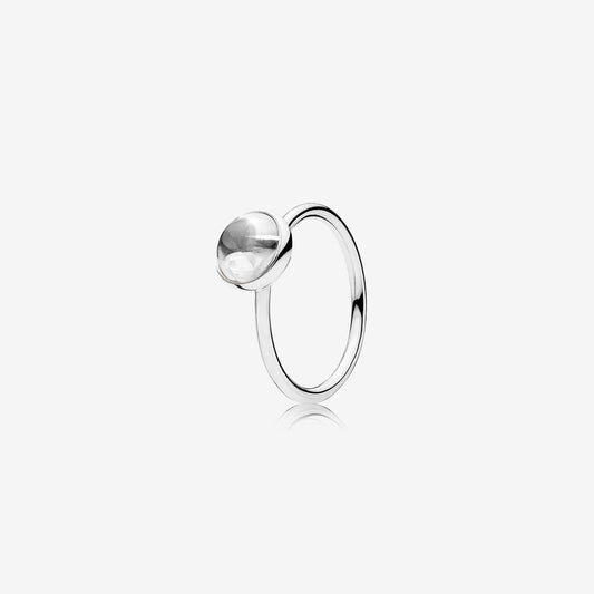 Clear Poetic Droplet Ring