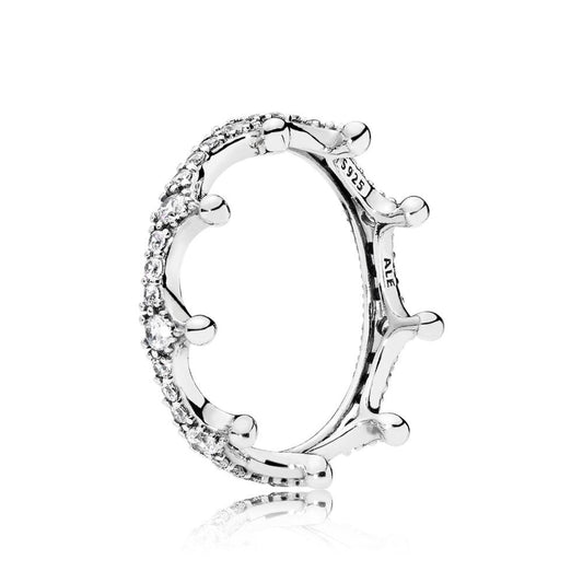 Clear Sparkling Crown Ring