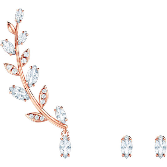 Swarovski Mayfly Pierced Earring, White, Rose Gold Tone Plated