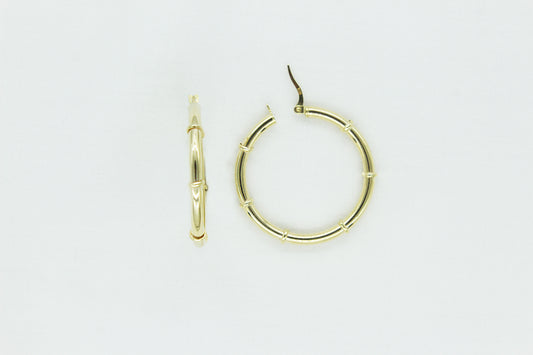 Smooth Bamboo Hoops in 10K