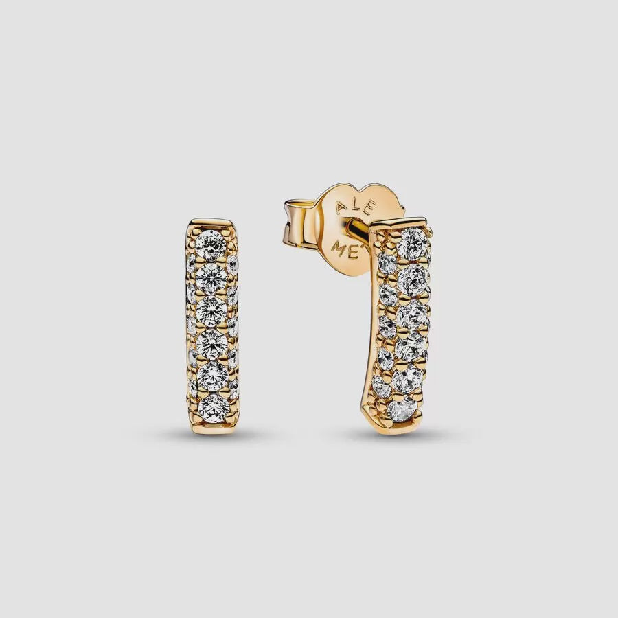 Pandora Timeless Pave Single-row Bar Stud Earrings