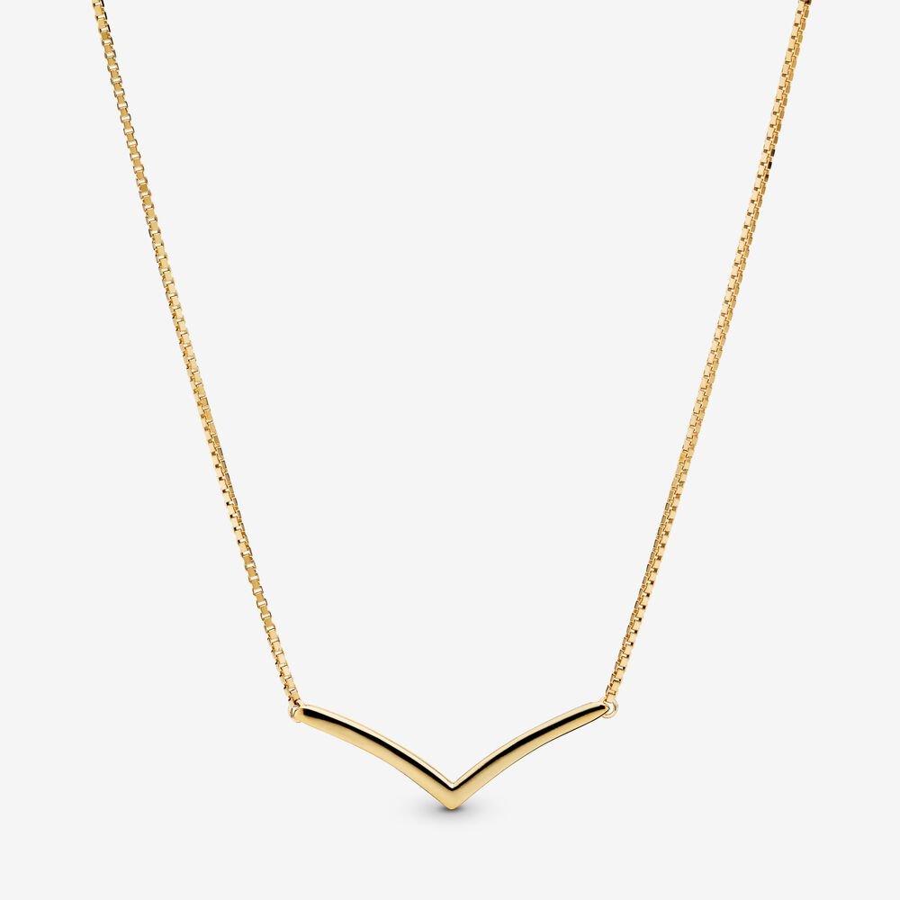 Polished Wishbone Necklace