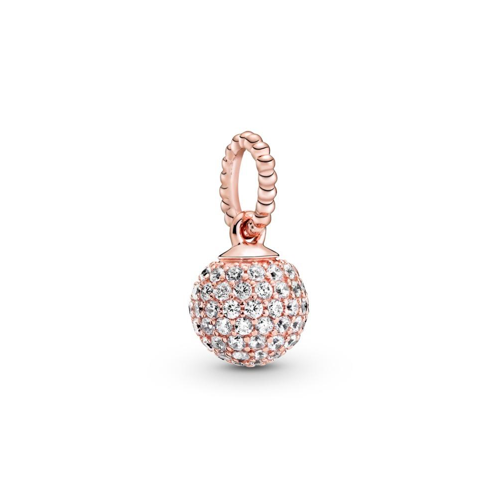 Rose Pave Ball Pendant