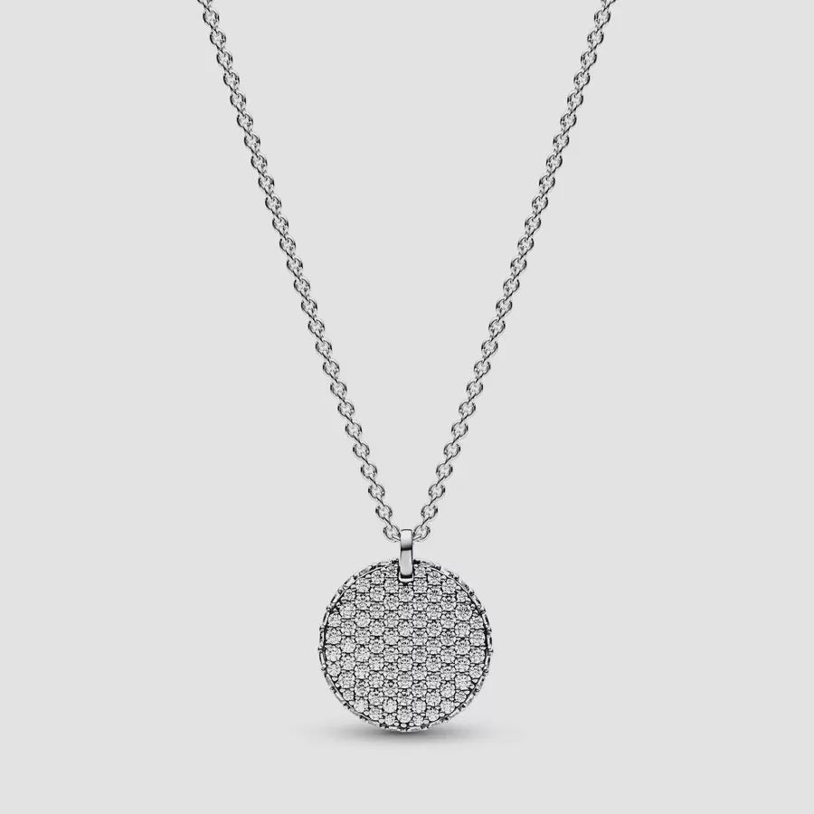 Pandora Timeless Pave Round Pendant Necklace
