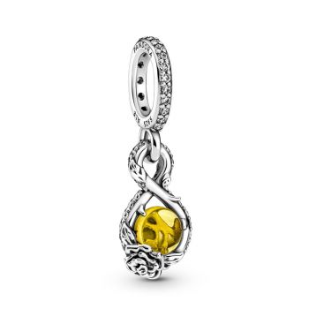 Disney Belle Infinity & Rose Flower Charm