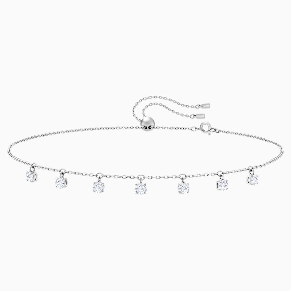 Swarovski Attract Choker, White, Rhodium Plated