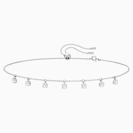 Swarovski Attract Choker, White, Rhodium Plated