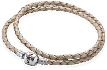 Pandora Double Champagne Leather Bracelet