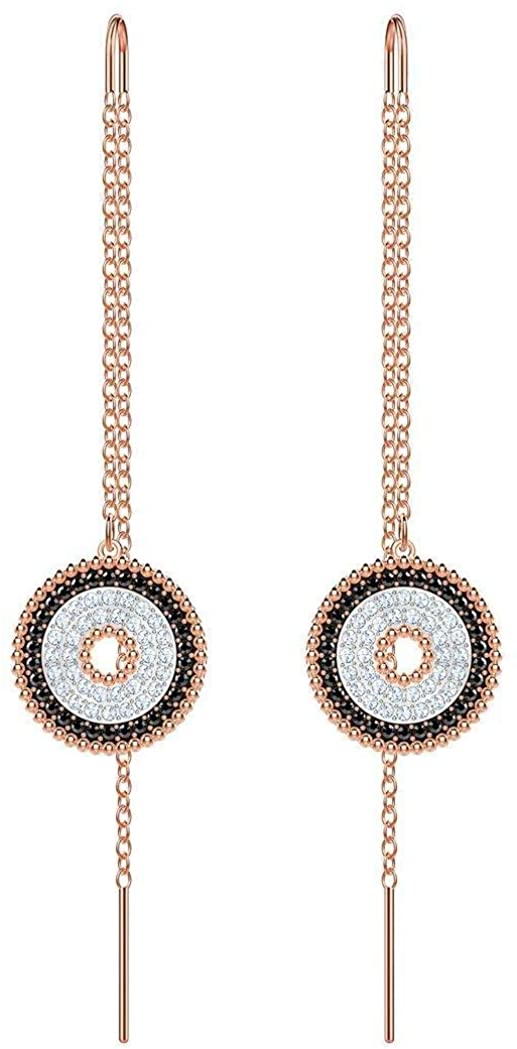 Swarovski Lollypop Chain Pierced Earring, Multi-coloured, Rose gold plated