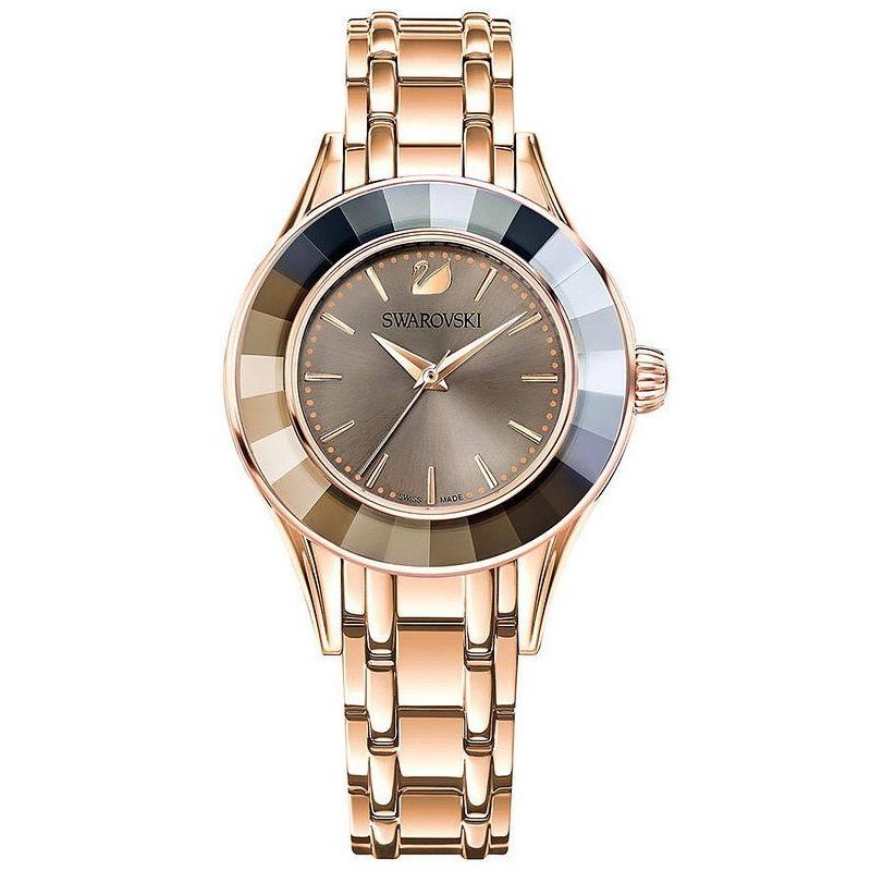 Swarovski Alegria Watch, Metal Bracelet, Grey, Rose Tone PVD