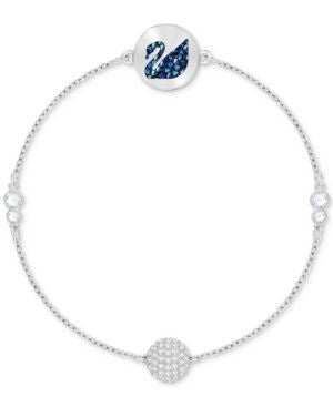 Swarovski Remix Collection Swan Strand, Blue, Rhodium Plating
