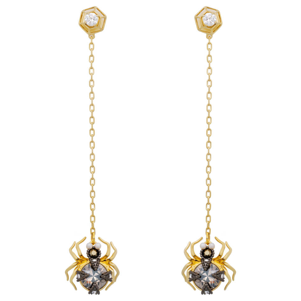 Swarovski Magnetic Pierced Earring, Multi-coloured, Gold Plated