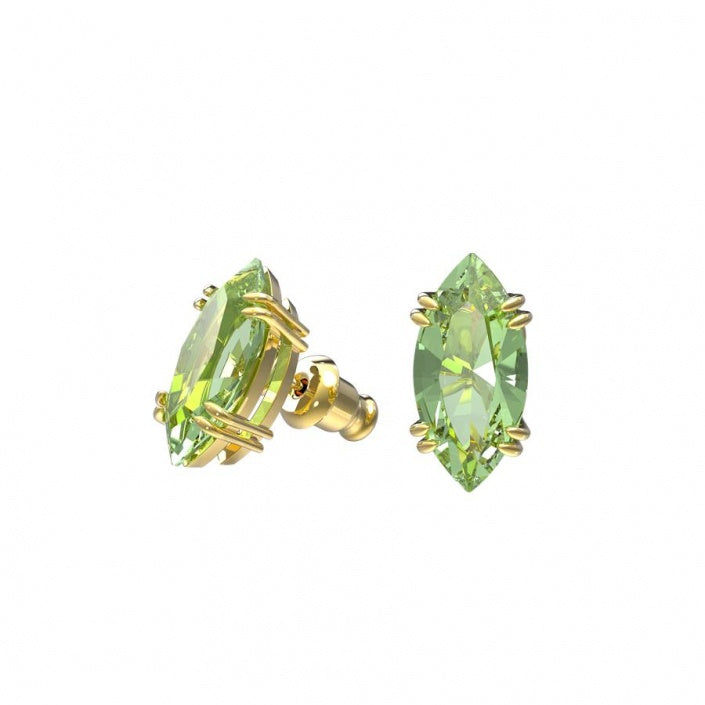 Swarovski Gema | Stud Earrings | Gold-Tone Plated | Green