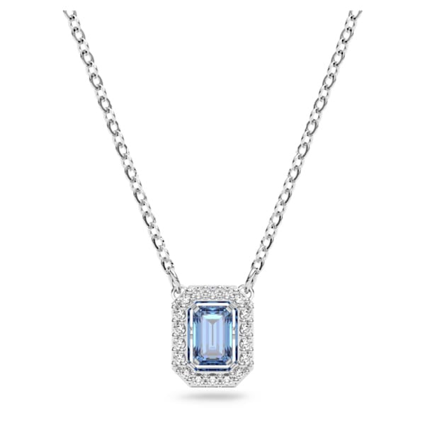 Swarovski Millenia necklace, Blue, Rhodium Plated