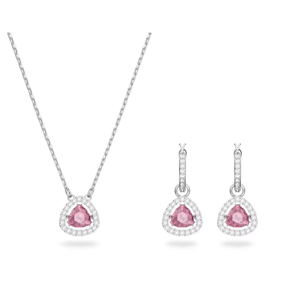 Millenia Set, Pink, Rhodium plated