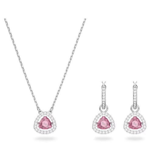 Millenia Set, Pink, Rhodium plated