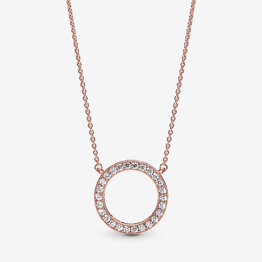 Rose Circle of Sparkle Necklace