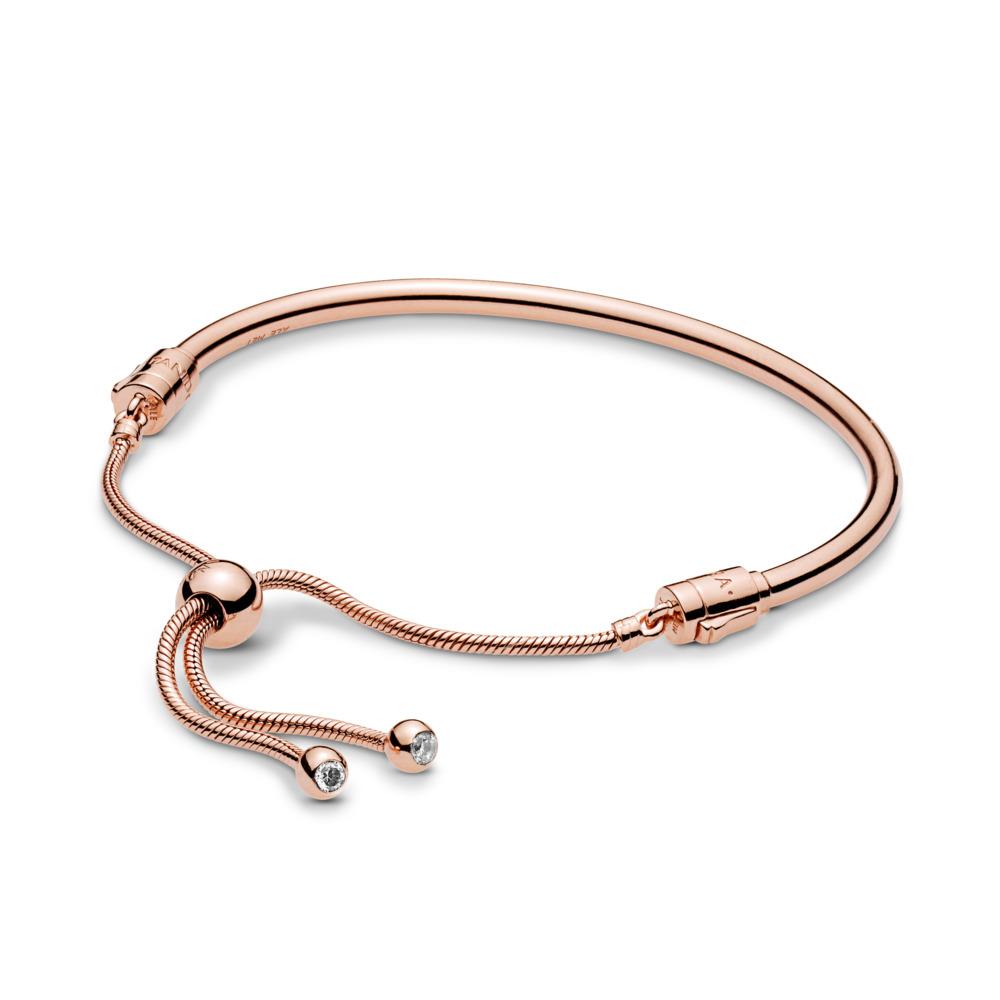 Pandora Moments Rose Gold Plated Slider Bangle